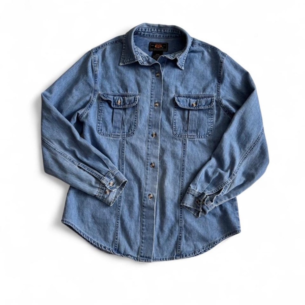 Route 66 Light Blue Denim Button-Down Shirt